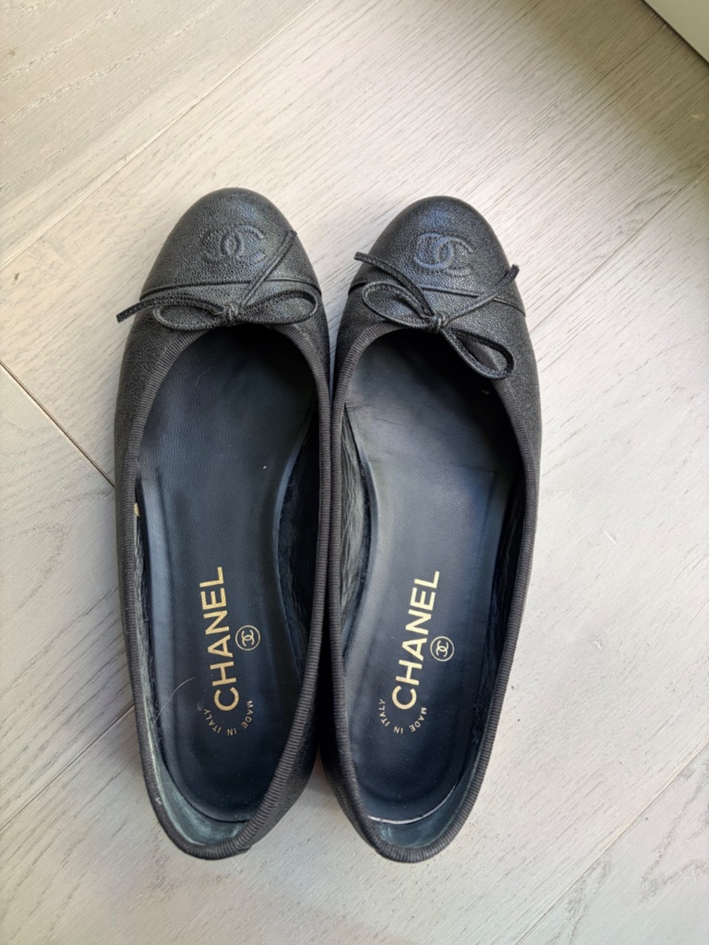 Chanel black ballet flats caviar leather 39 (US 8.5) - Picture 15 of 15